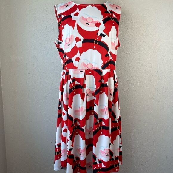 Unbranded Dresses & Skirts - Sleeveless Santa Midi Dress Size L EUC